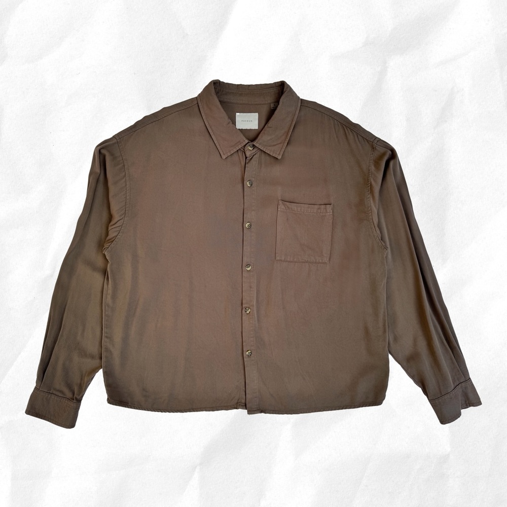 Pacsun Men’s Viscose Lyocell Button Down Long Sleeve Shirt